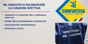 INL DIMOSTRI DI RICONOSCERE LA FUNZIONE ISPETTIVA